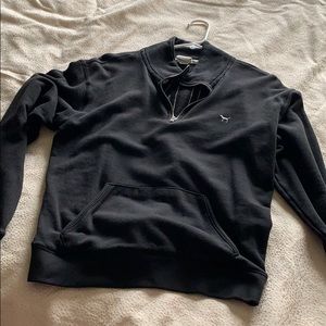 Black quarter zip pink sweater